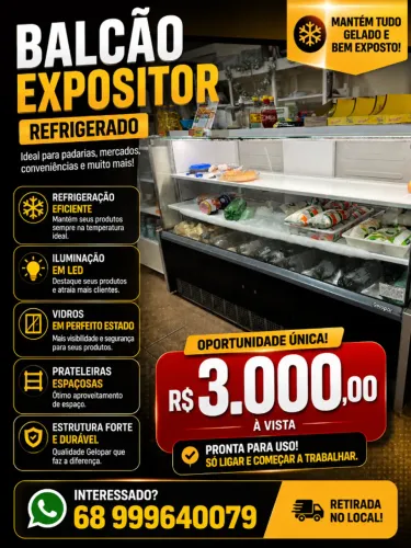Balcão expositor de frios
