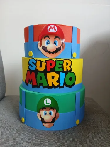 Topo de bolo Mario Bross