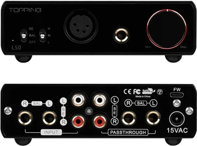 TOPPING L50 Amplificador de Fonde de Ouvidos