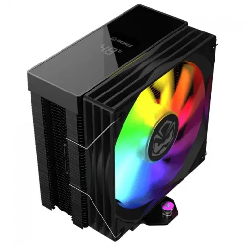 AIR COOLER PCYES DULEY BLACK VULCAN ARGB 120MM COM DISPLAY INTELAMD YT001 NOVO LACRADO!