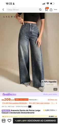 Calça de strass