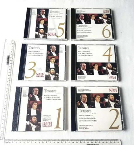 Cds Música - Coleção Tenores - Revista Caras - Pavarotti - Carreras - 6 Cds