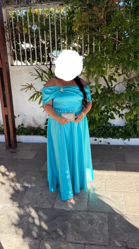 Vestido Madrinha - azul tiffany