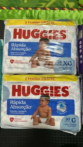 Fraldas diversas marcas e tamanhos P/M/G/XG