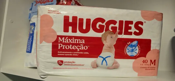 Fralda Huggies Máxima Proteção M 40 Und