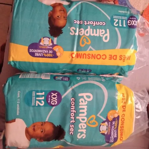 2 Pacotes de fraudes pampers xxg 112 
