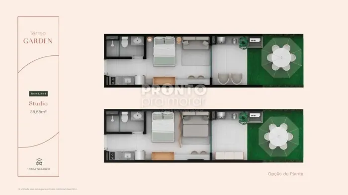 Flat com 1 quarto em Carneiros