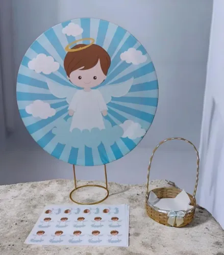 Vendo itens de decoração para batizado tema Anjinho