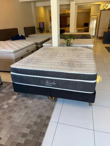 Cama box QUEEN SIZE ORTOBOM SEMINOVA TOP- ENTREGO 