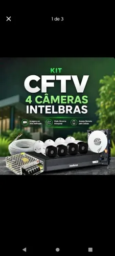 Kit 4 câmeras completas Intelbras zera no precinho chame no ZAP *03