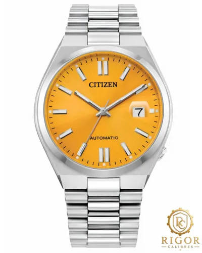 Relógio Citizen Tsuyosa NJ0150-56Z Mostrador Amarelo: Automático, Safira e 50m Resistência