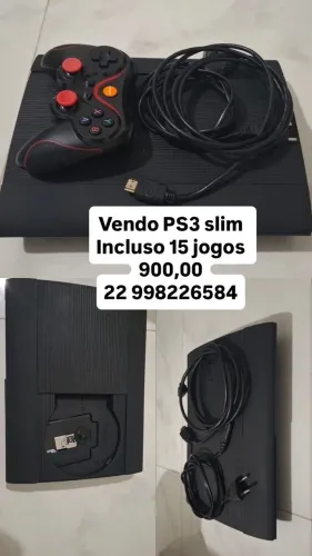 Ps3 slim incluso 15 jogos