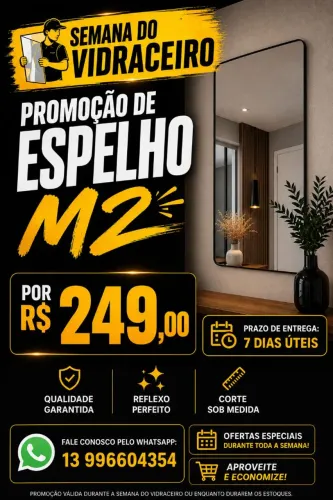 espelhos sob medida promoção M2