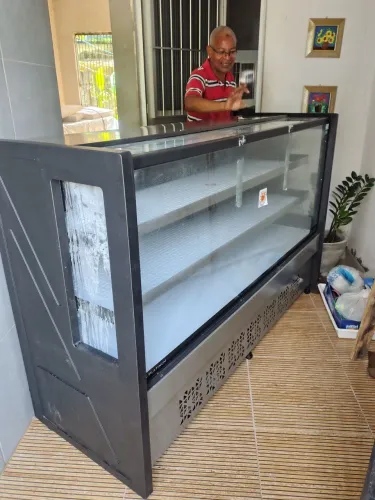 Balcão Refrigerado 2 placas frias lâmpada de led pronta entrega novos direito de fábrica