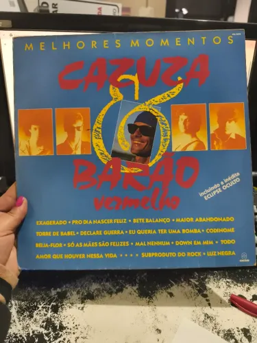 Capa usada para disco de vinil MELHORES MOMENTOS CAZUZA & BARÃO VERMELHO