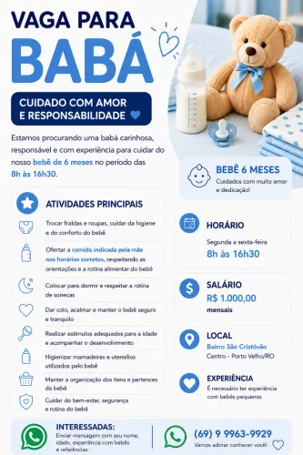 Vaga para babá