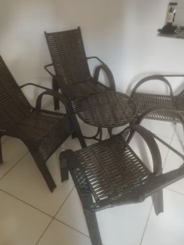 conjunto de cadeira de terraço