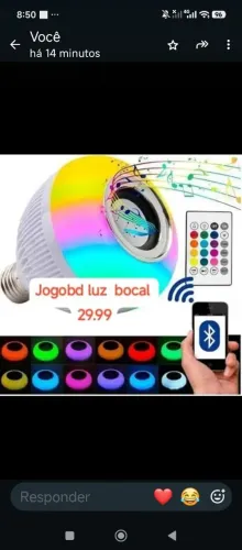 Lâmpada via bluetooth