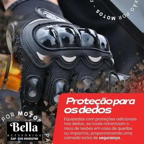 LUVAS PARA MOTOQUEIRO CICLISTA AJUSTÁVEL ESPORTIVA