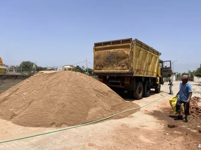 Areia para construção 5mt 400, entrega imediata