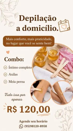 Depilação no conforto da sua casa.