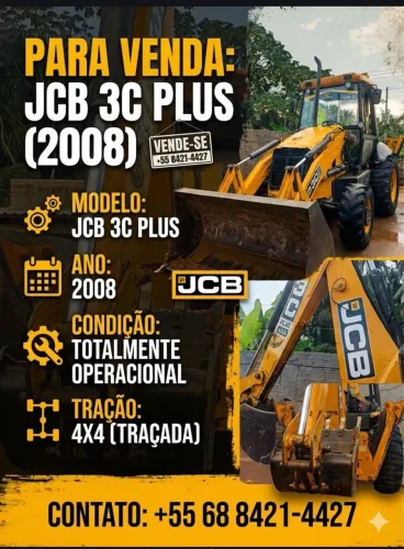 Retroescavadeira JCB 2008 3CPlus