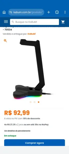 Suporte para Headset Gamer Fortrek G Vickers, RGB - 70534