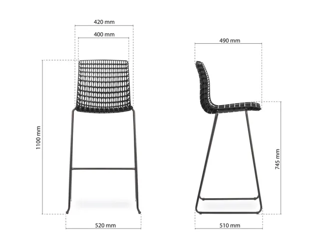 Banquetas flexform moiré (conjunto c/ 4)