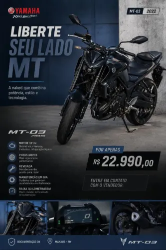 Moto Yamaha MT 03 Único Dono