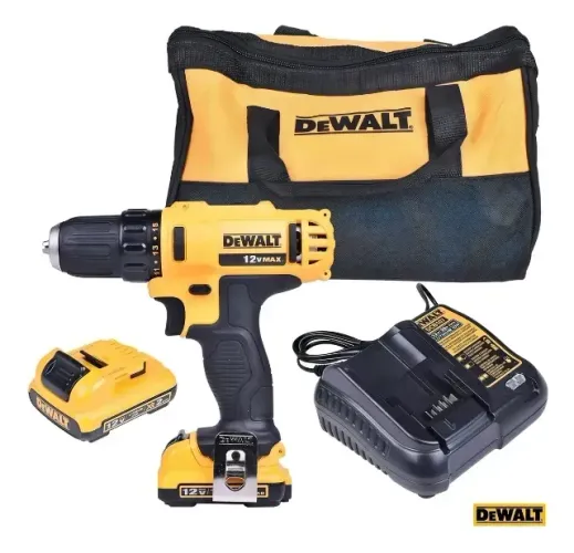 Parafusadeira e Furadeira de 3/8 Pol. (10mm) com 2 Baterias 12V Ion-Litio 1.3Ah Bol-Dewalt