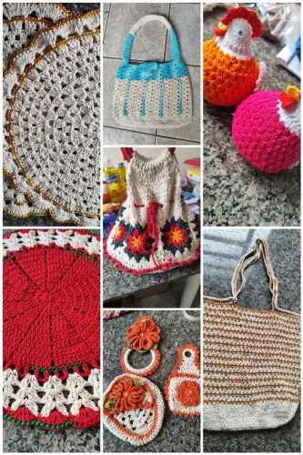 Kit de peças em croche estoque