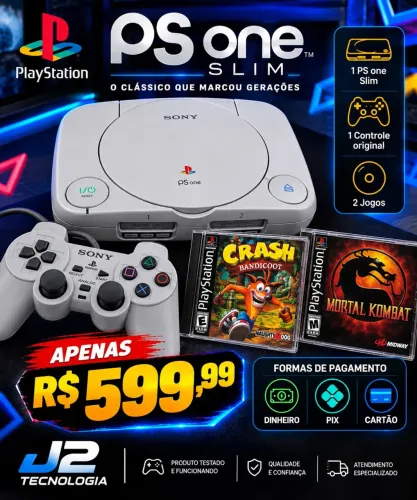 Ps One com jogos 
