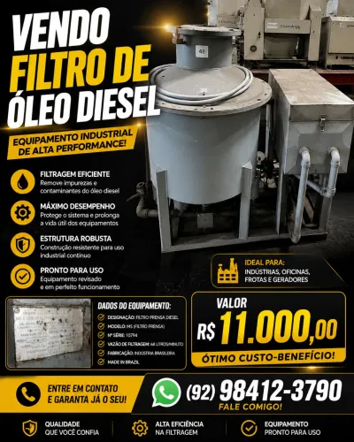 Filtro de óleo diesel 