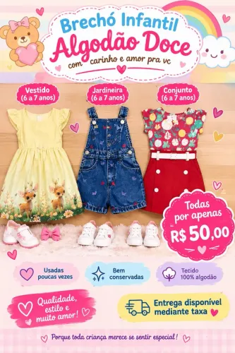 roupas infantis de seis e sete anos