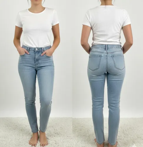 Calça Feminina Skinny No Boundaries Azul Claro Comprada nos EUA