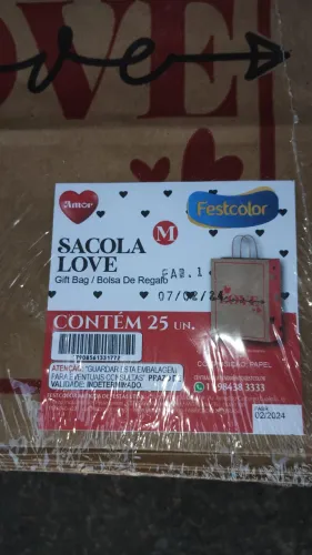 Sacolas dia dos namorados