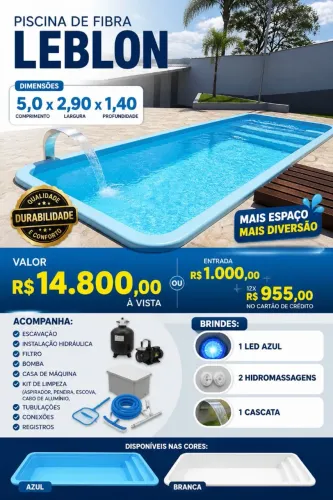 Piscina de leblon 5,0x2,90x1,40