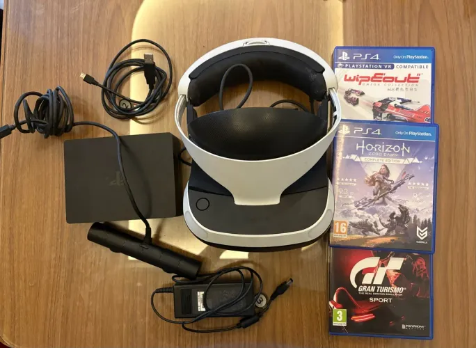 PlayStation VR1 (óculos de realidade virtual) + 3 Jogos