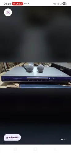 karaokê Gradiente DVDokê K340 c/2 microfones