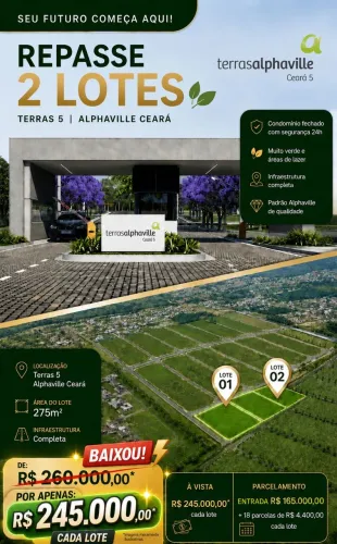 LOTE TERRAS 5 CIDADE ALPHA