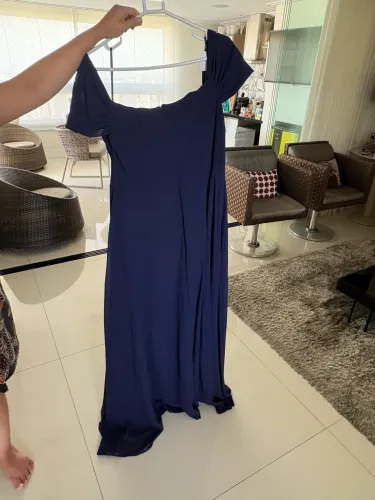 Vestido de festa azul marinho