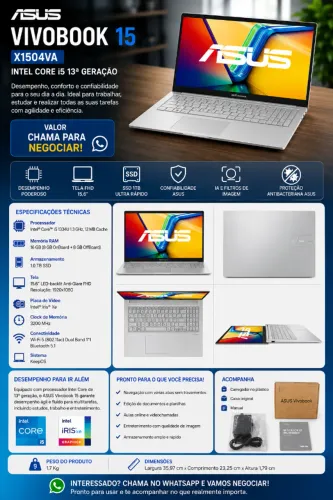 Notebook asus vivobook x1504va