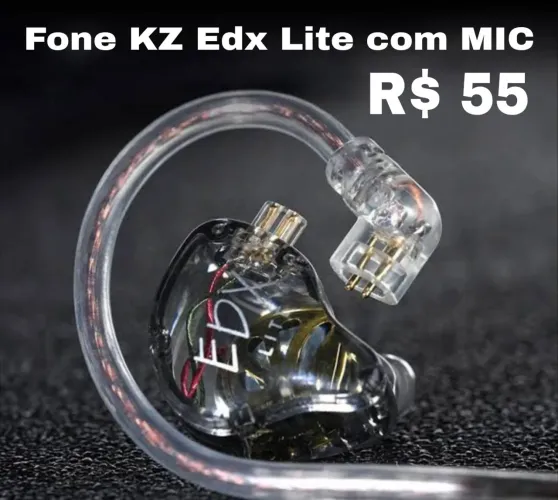 Fone KZ Edx Lite com MIC R$ 55