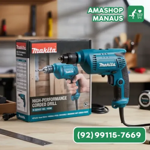 Furadeira Makita 10mm (3/8") 450W - Modelo 6412 - 220V