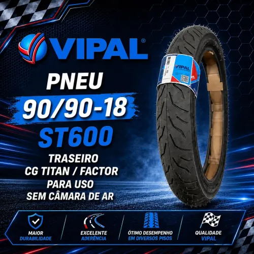 Pneu 90/90-18 Vipal - Novo (1 pneu)