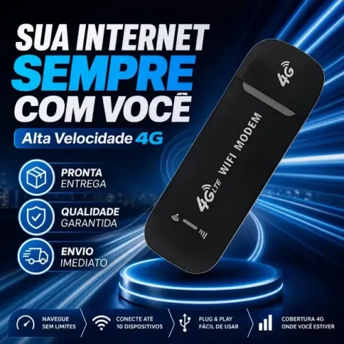 Dongle Modem 4G LTE sem fio USB 150mbps wifiDongle Modem 4G LTE sem fio USB 150mbps wifi