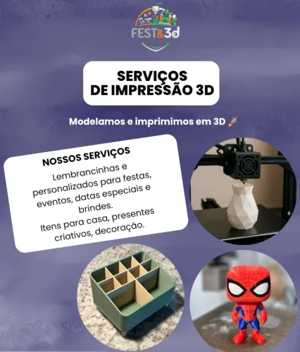 Soluções Impressão 3D - Peças Exclusivas e Decorativas