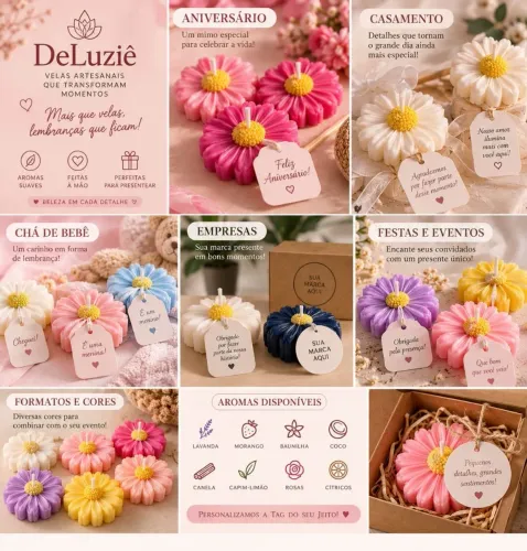 Velas aromáticas | personalizáveis escolha no chat