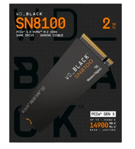 Ssd 2tb wd black sn8100 nvme 100% saude pc e ps5