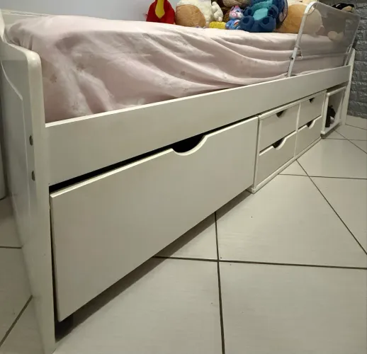 Cama solteiro madeira